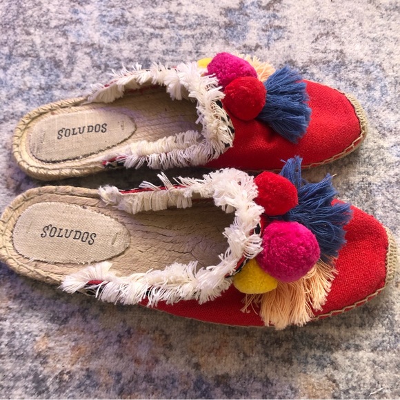 Soludos Coco Pompom espadrille mules - Picture 3 of 7